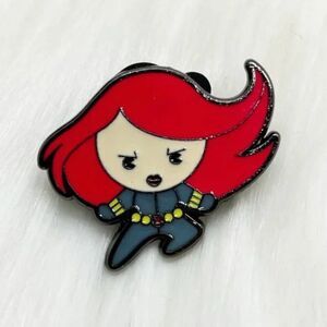 🔮 5/$25 Disney Marvel Kawaii‎ Art Black Widow Pin